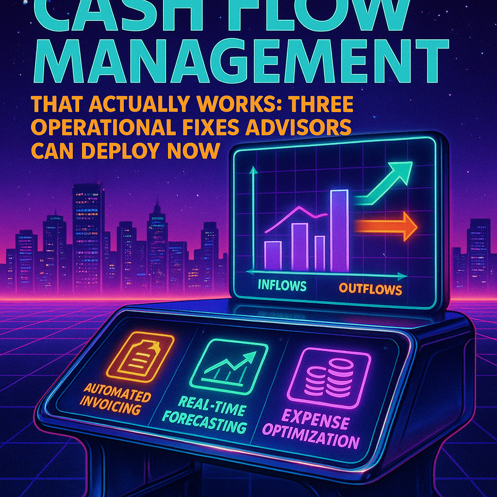 Cash flow management that actually works: three operational fixes advisors can deploy now